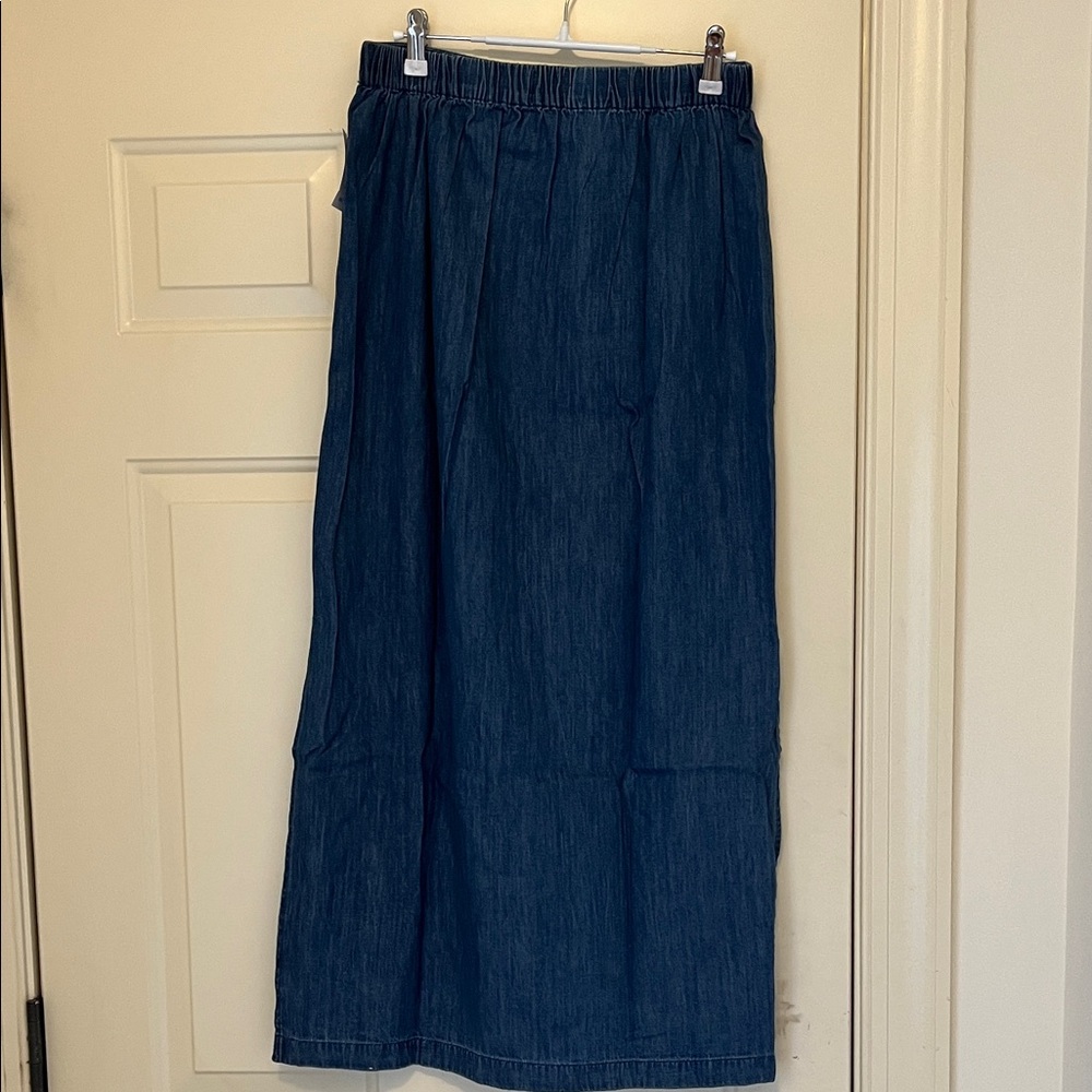GAP Medium Indigo Denim Maxi Slip Skirt/NWT/S TALL - Picture 8 of 14